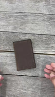 Oil Tanned Leather Card Wallet – Slim Front Pocket Bifold