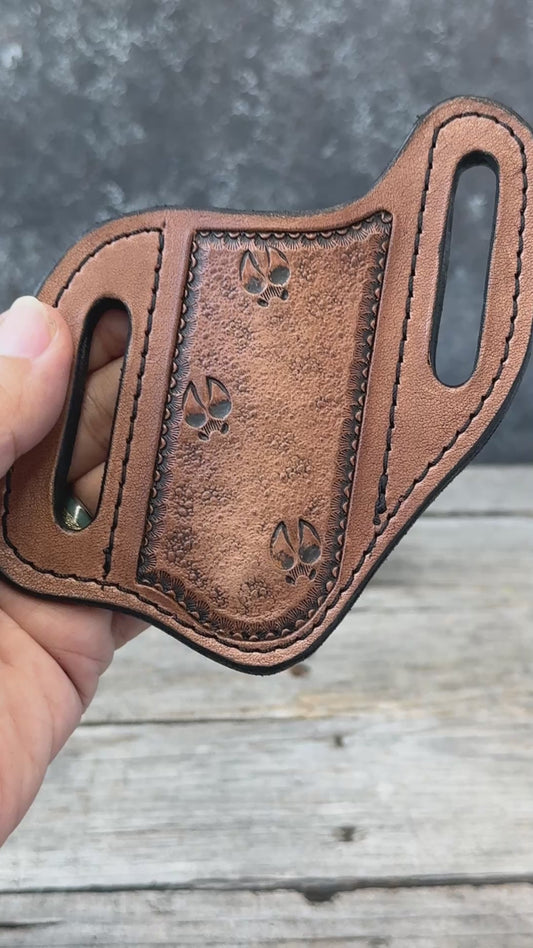 Deer Track Wide Pancake Knife Sheath