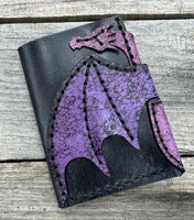 Dragon Leather Card Wallet – Hand Tooled Minimalist Card Holder