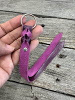 Rattler Tail Leather Keychains