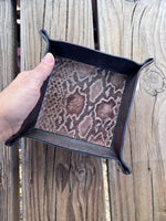 Men's Python Leather Valet Tray