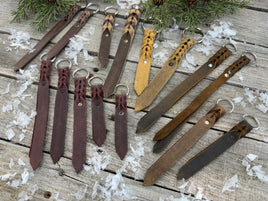 Rattler Tail Leather Keychains