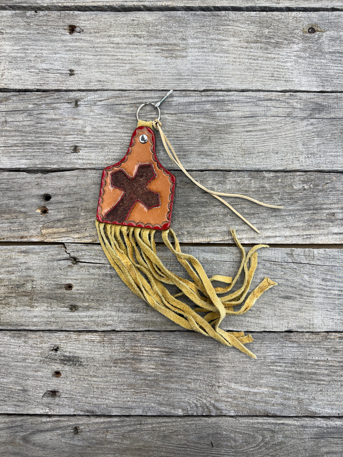 Western Red Cross Purse Hanger Ear Tag