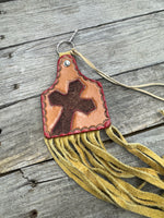 Western Red Cross Purse Hanger Ear Tag