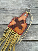 Western Red Cross Purse Hanger Ear Tag