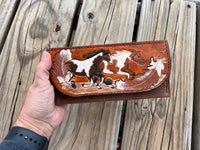 Running Paint Horses 3 Card Ladies Clutch Wallet