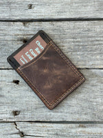 Rustic Oil Tanned Leather Card Wallet
