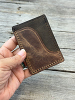 Rustic Oil Tanned Leather Card Wallet