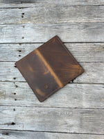 Rustic Brown Oil Tanned Leather Roper Style Long Wallet