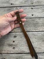 Rattler Tail Leather Keychains