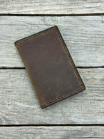 oil tanned leather card wallet minimalist front pocket wallet