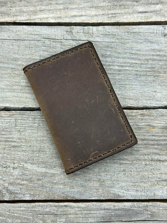 oil tanned leather card wallet minimalist front pocket wallet
