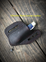 Custom Order- Slanted Style A Leather Pocket Knife Sheath