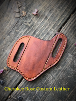 Custom Order- Slanted Style A Leather Pocket Knife Sheath