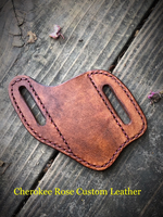 Custom Order- Slanted Style A Leather Pocket Knife Sheath