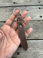 Rattler Tail Leather Keychains
