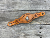 Stamped Arrowhead Leather Cuff Bracelet