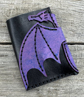 Dragon Leather Card Wallet – Hand Tooled Minimalist Card Holder