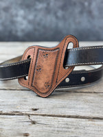 Deer Track Wide Pancake Knife Sheath