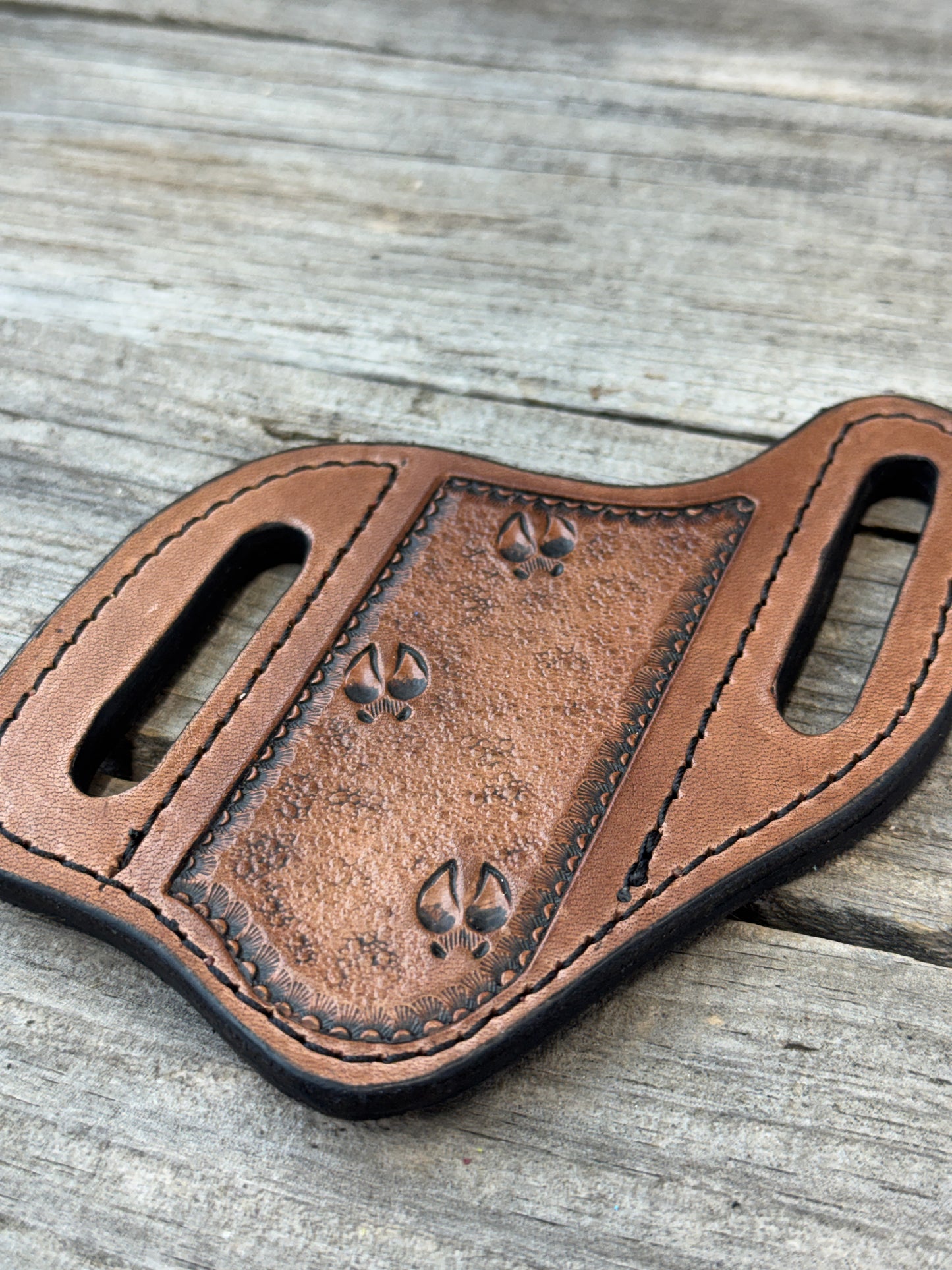 Deer Track Wide Pancake Knife Sheath