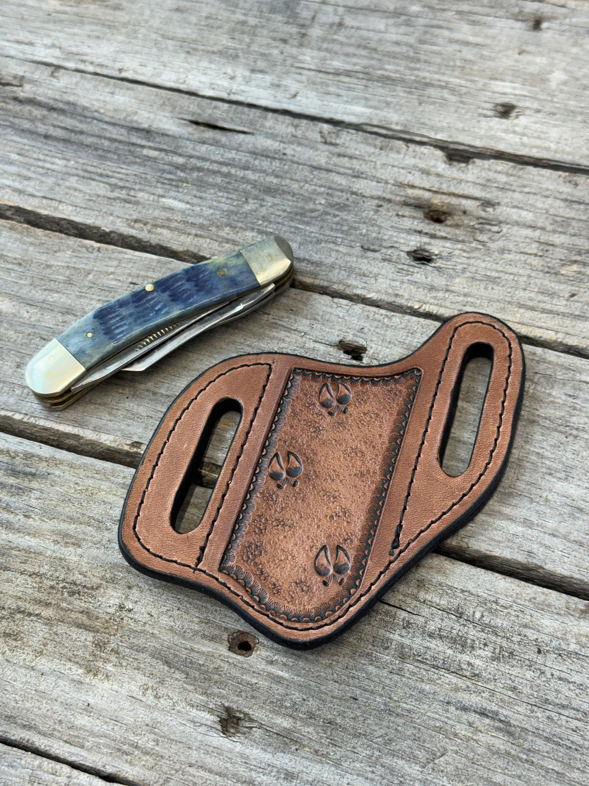 Deer Track Wide Pancake Knife Sheath