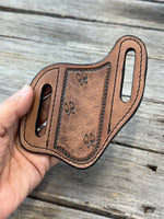 Deer Track Wide Pancake Knife Sheath