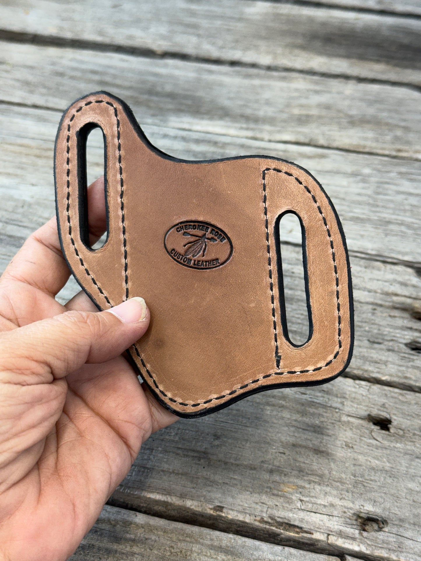 Deer Track Wide Pancake Knife Sheath