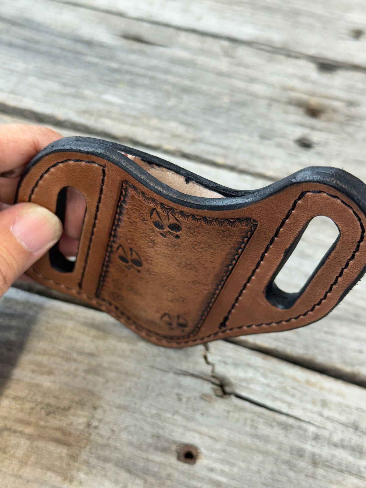Deer Track Wide Pancake Knife Sheath