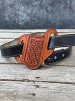Stamped Geometric Wide Pancake Knife Sheath