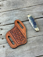 Stamped Geometric Wide Pancake Knife Sheath