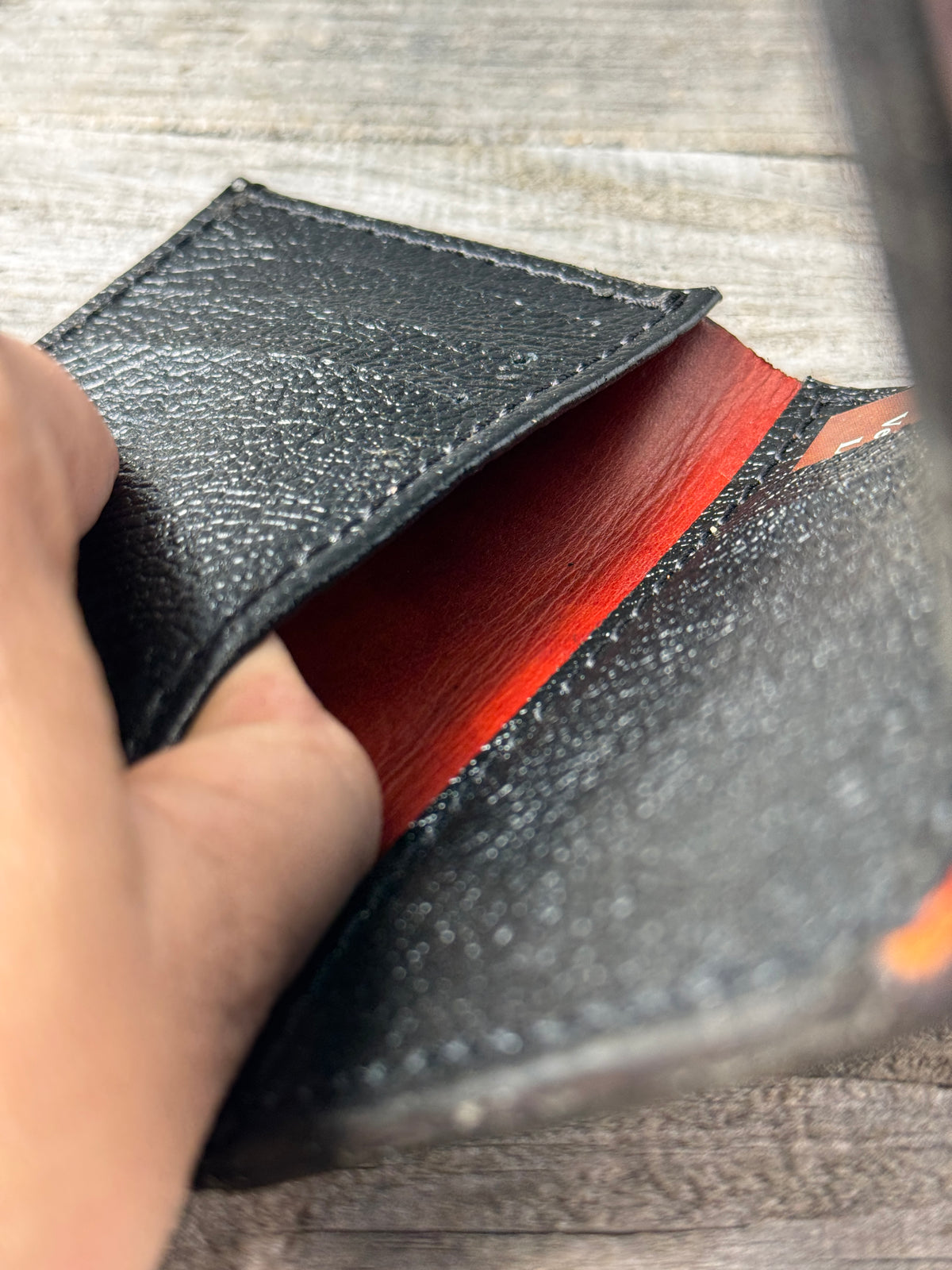 Texas Longhorn Basketweave Stamped Leather Trifold Wallet