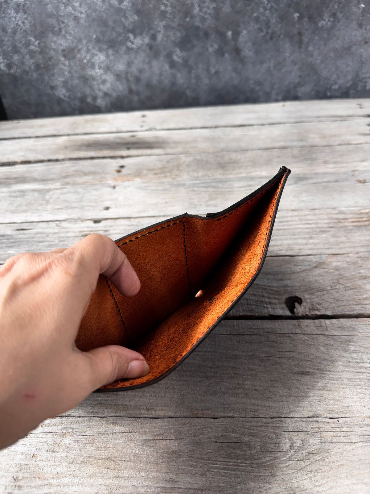 Texas Longhorn Basketweave Stamped Leather Trifold Wallet