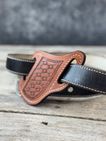 Texas Longhorn Leather Knife Sheath