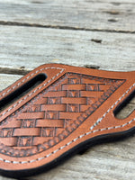 Texas Longhorn Leather Knife Sheath
