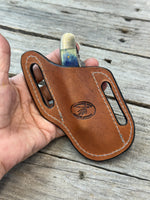 Texas Longhorn Leather Knife Sheath