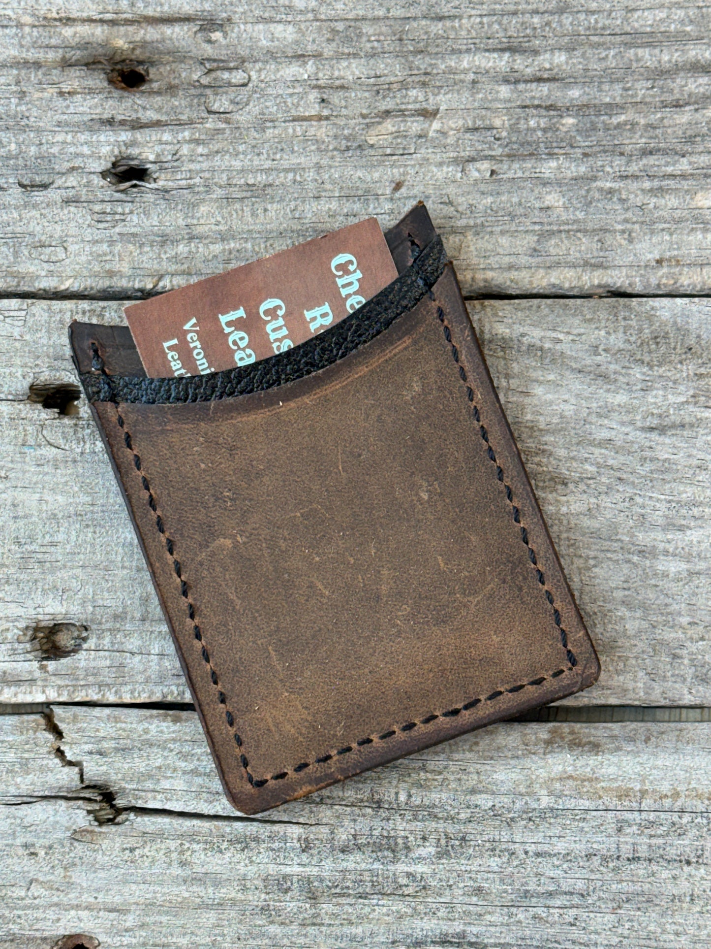 Tri-Tone Oil Tanned Leather 6 Card Wallet