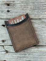 Tri-Tone Oil Tanned Leather 6 Card Wallet