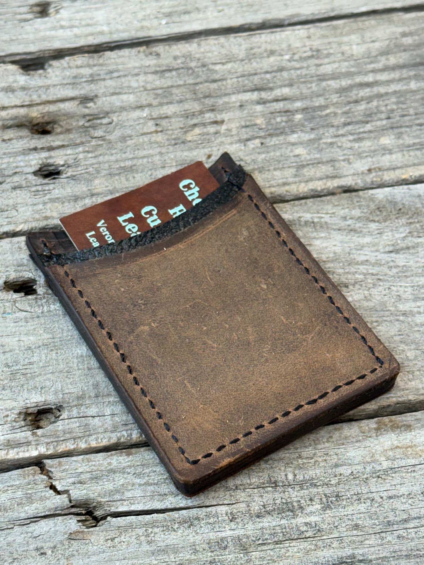 Tri-Tone Oil Tanned Leather 6 Card Wallet