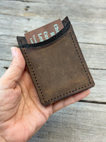 Tri-Tone Oil Tanned Leather 6 Card Wallet
