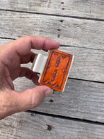 Hand Stamped Leather Hair Clips – 2” Mini Western Clips