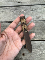 Rattler Tail Leather Keychains