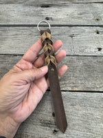 Rattler Tail Leather Keychains