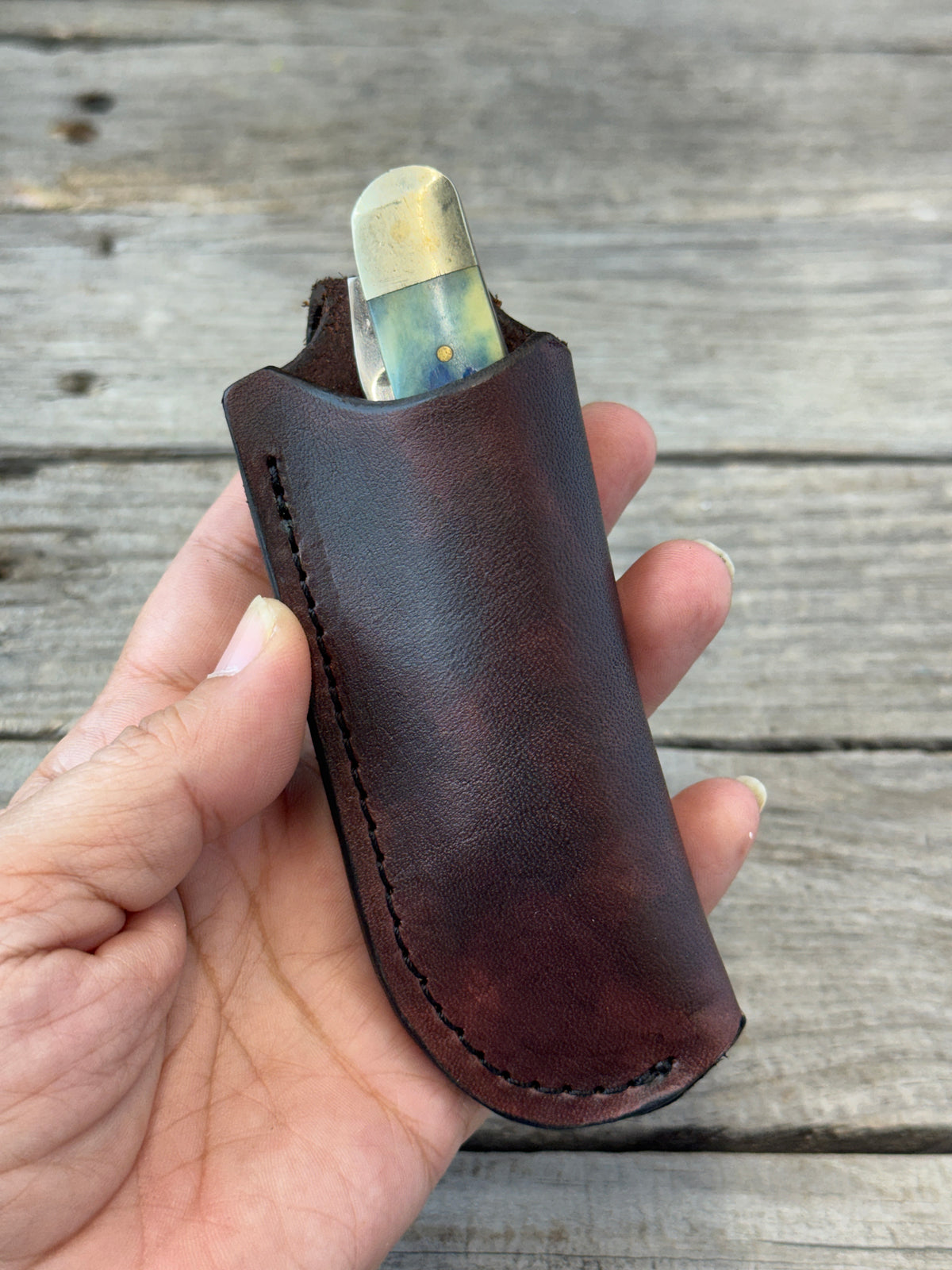 Vertical Leather Knife Sheath