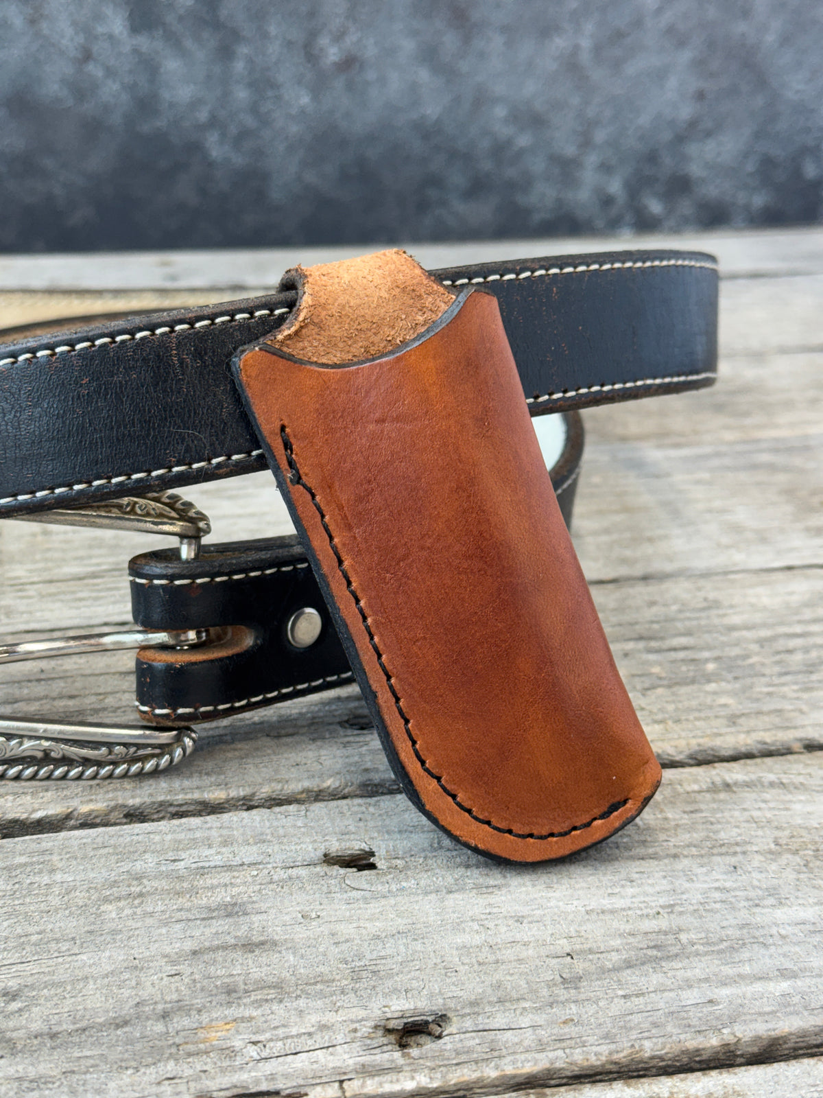 Vertical Leather Knife Sheath