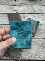 Handmade Minimalist Leather Wallet – Oil-Tanned Slim Fold with Color Options