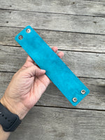 Wide Floral Scrollwork Leather Cuff Bracelet