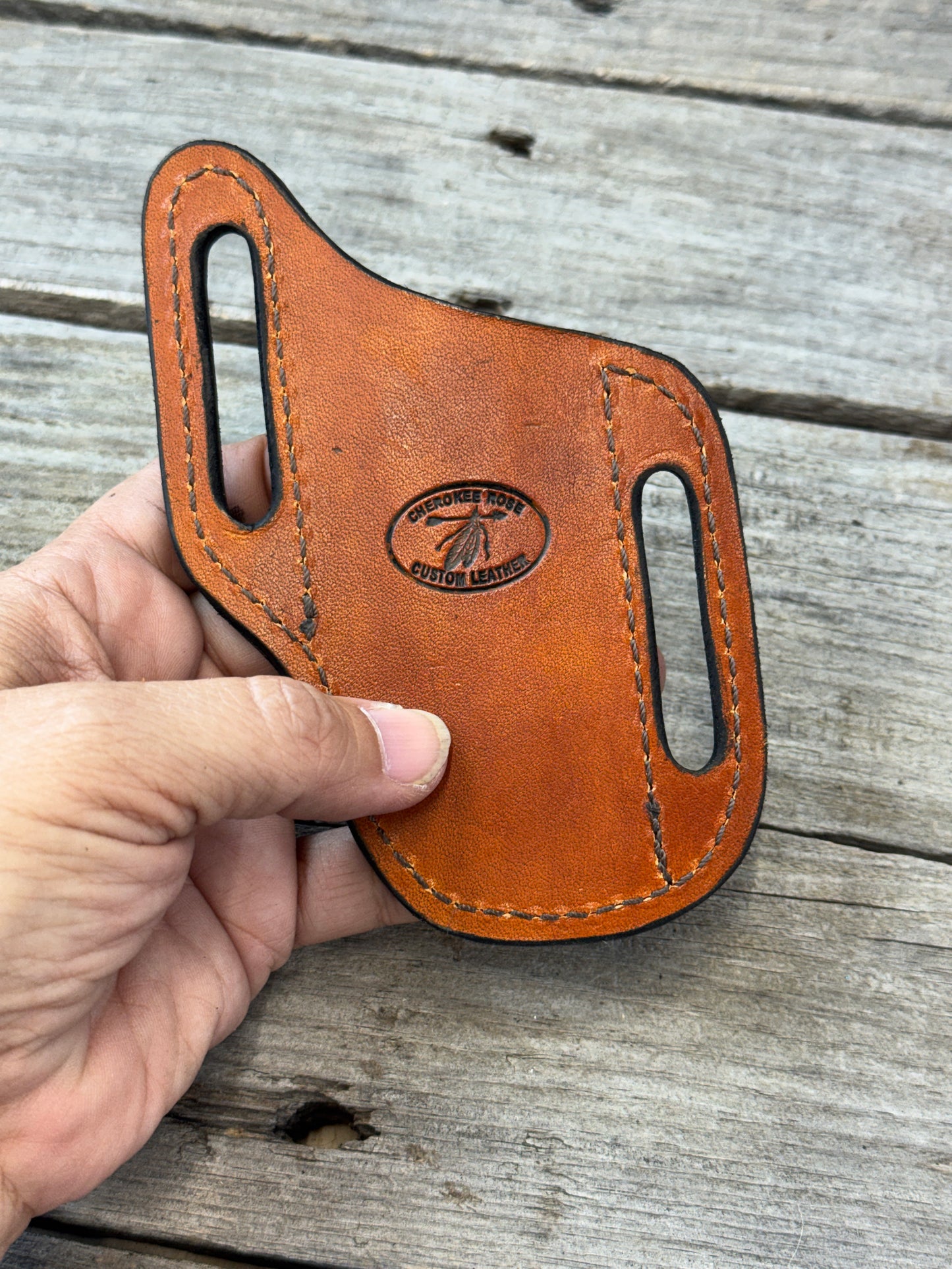 Woven Basketweave Leather Knife Sheath