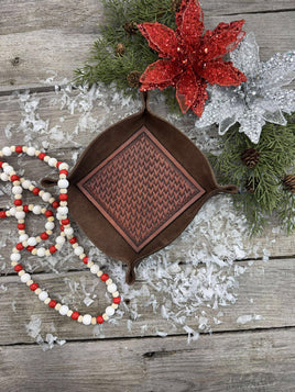 Woven Basketweave Leather Valet Tray