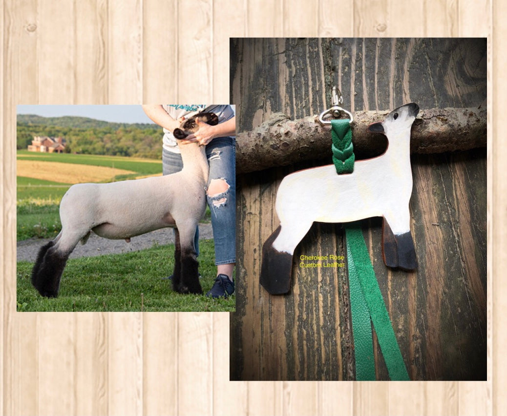 Custom Order Livestock Show Lamb Key Chain