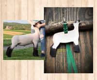Custom Order Livestock Show Lamb Key Chain